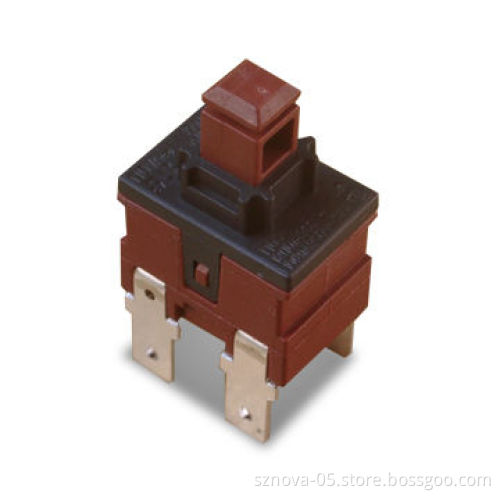 Pushbutton Switch with UL and TUV Approvals, Suitable for Vacuum Cleaners and Electric Ovens